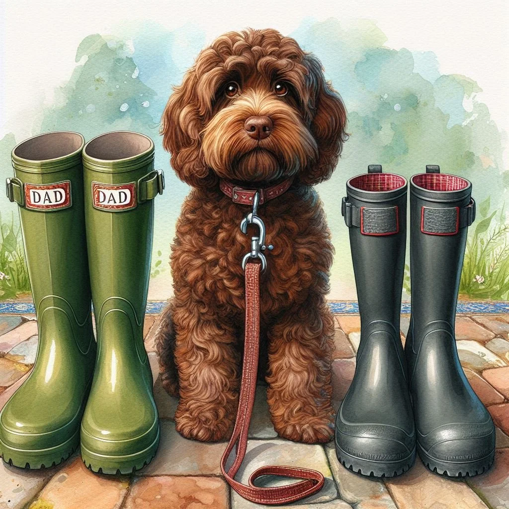 Brown Cockapoo Dad Card