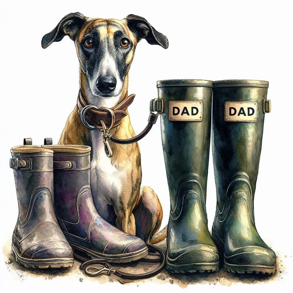 Greyhound Dad Card