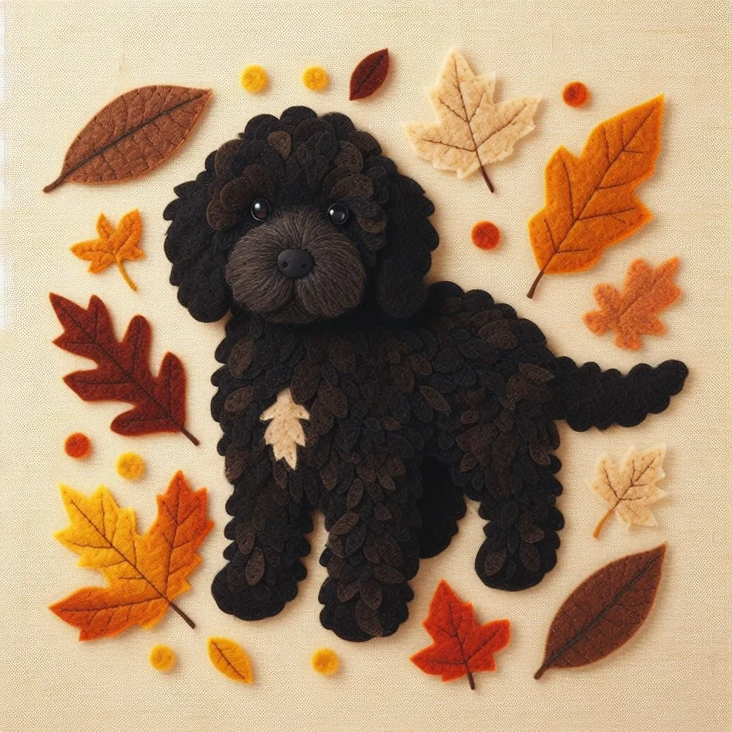 Black Cockapoo Blank Card
