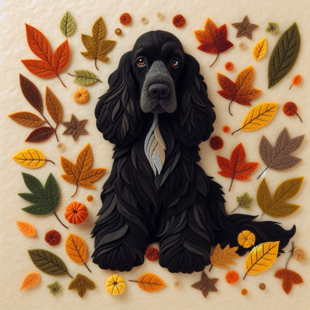Black Cocker Spaniel Blank Card