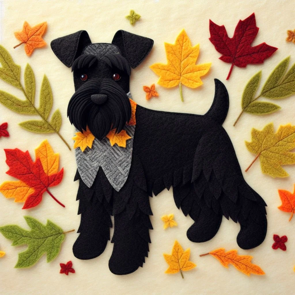 Black Schnauzer Blank Card