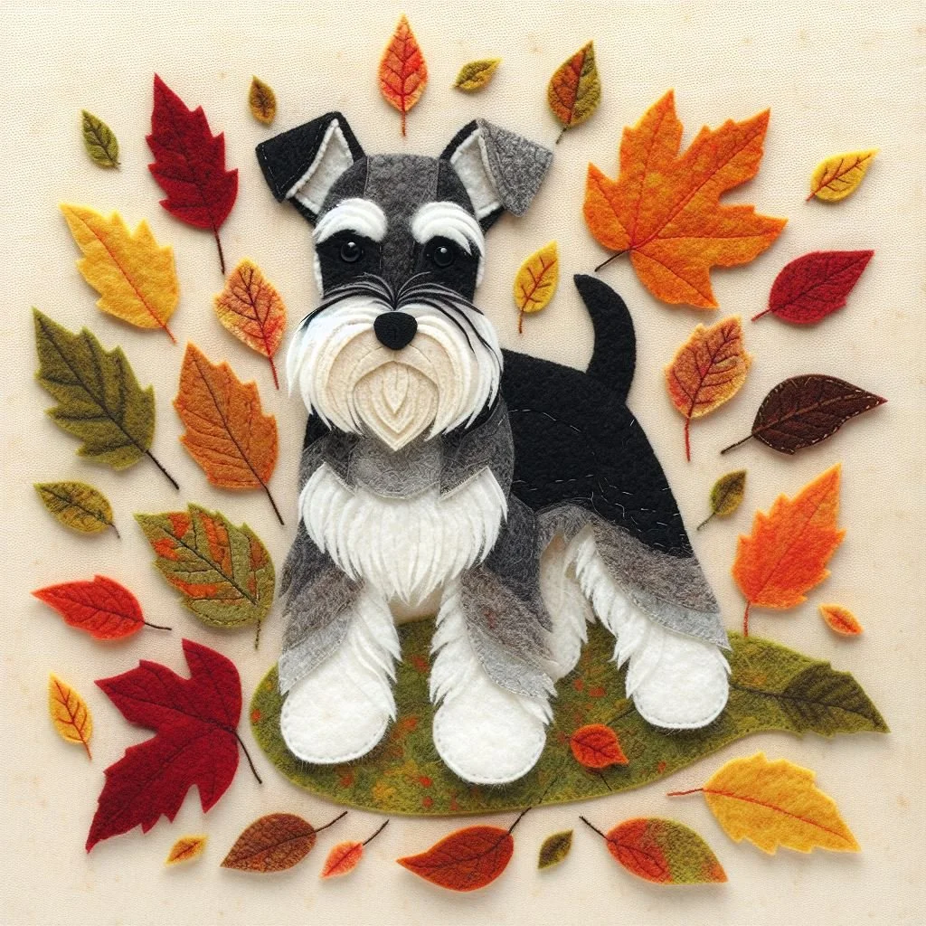 Grey Schnauzer Blank Card