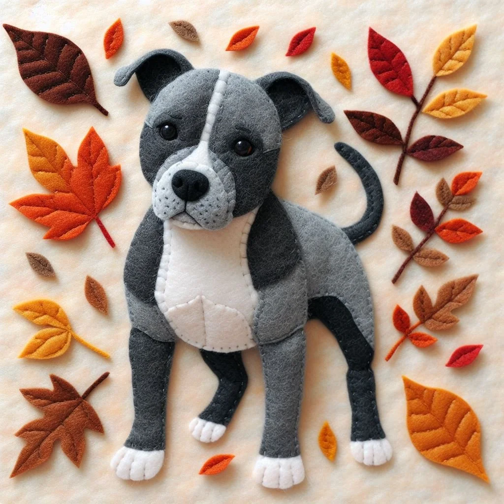 Grey Staffie Blank Card