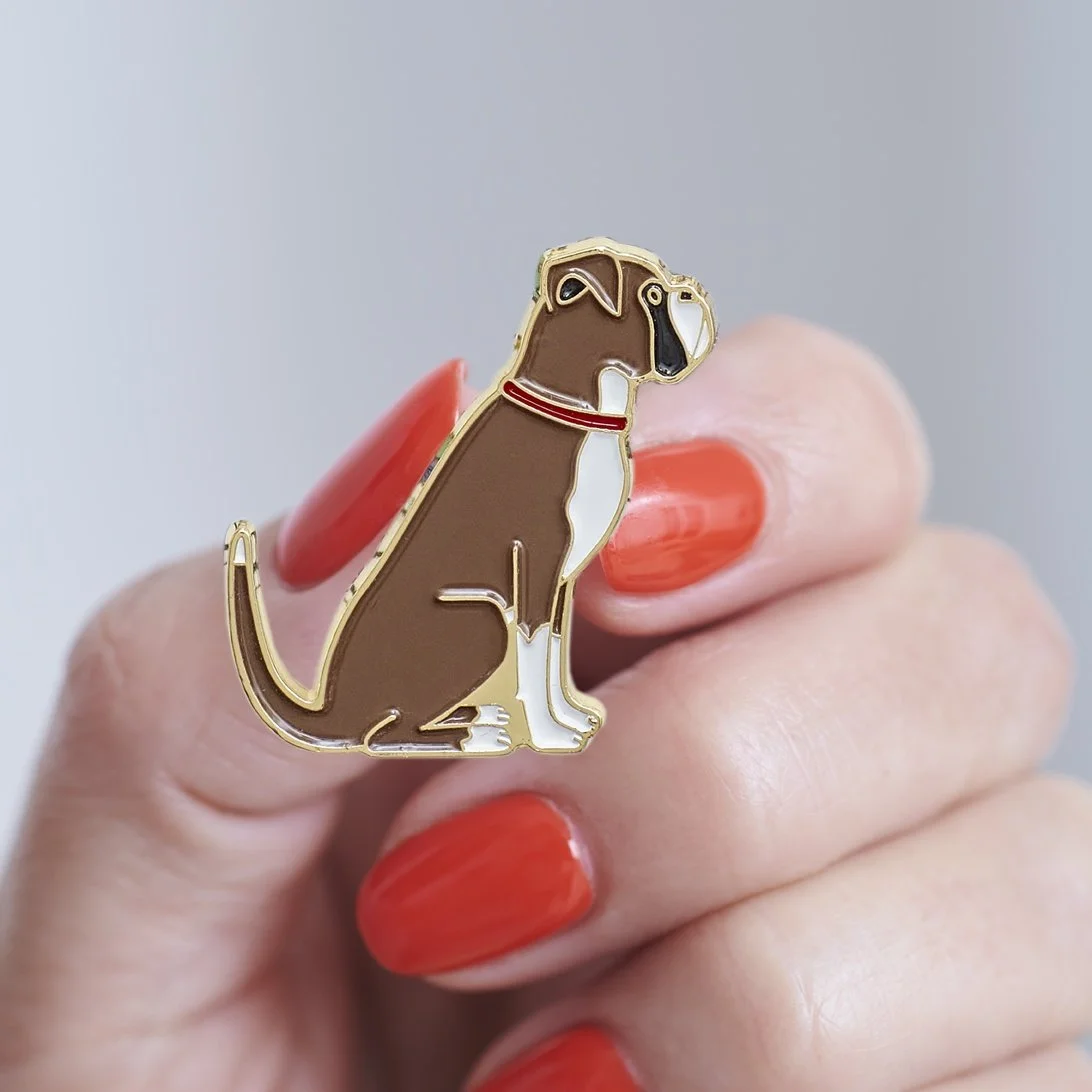 Boxer Dog Pin