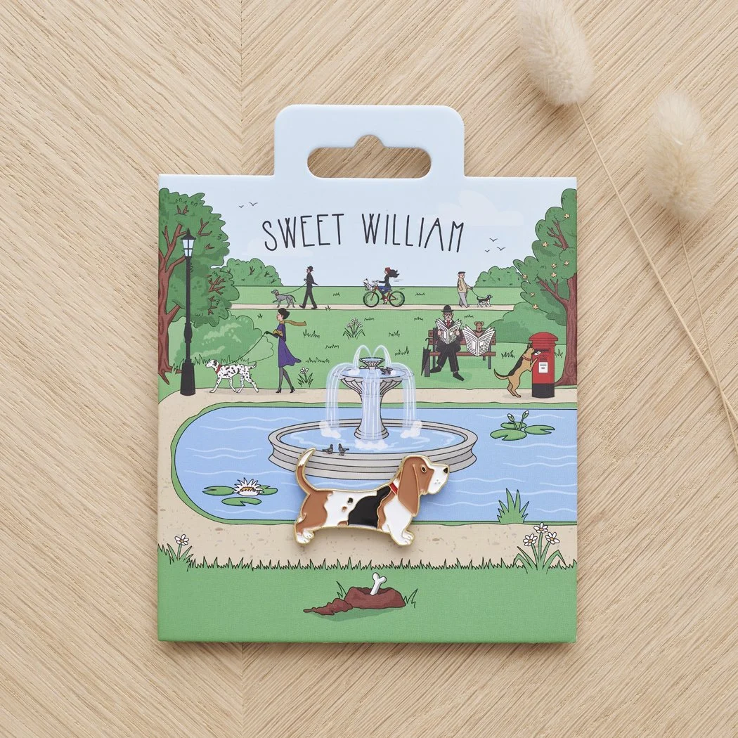 Basset Hound Brooch
