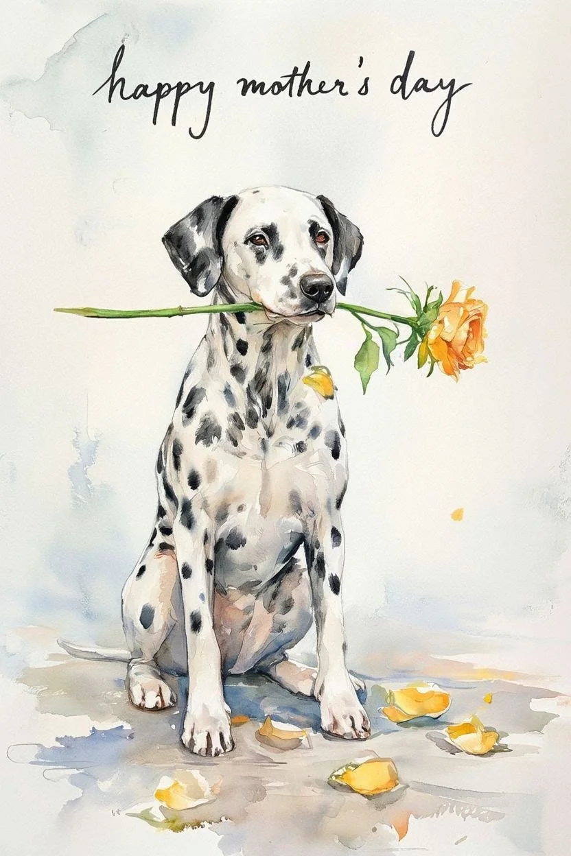 Dalmatian Mothering Sunday Card