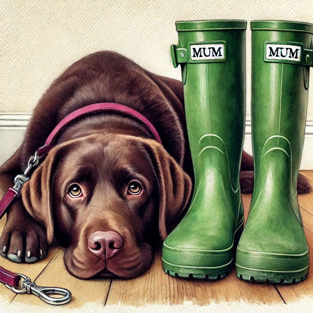 Chocolate Lab Blank Card