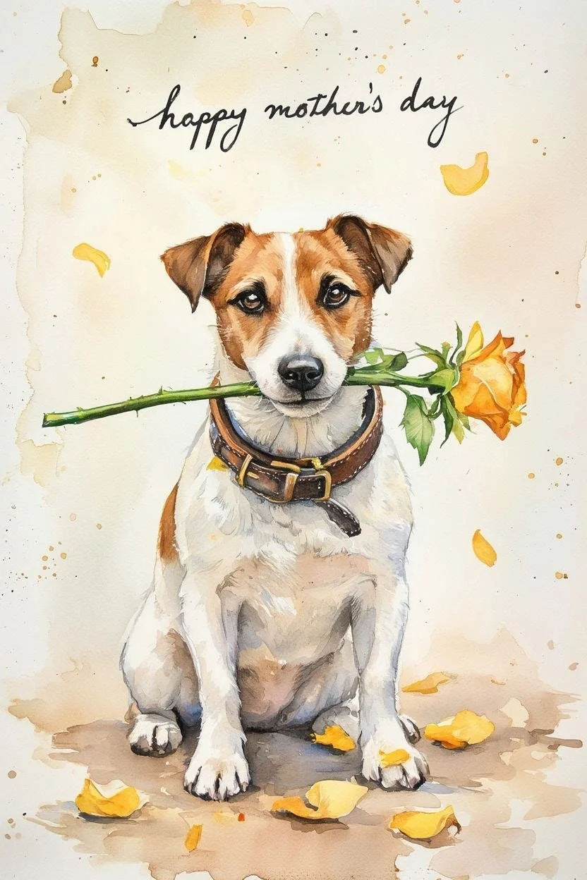 Jack Russell Mothering Sunday Card
