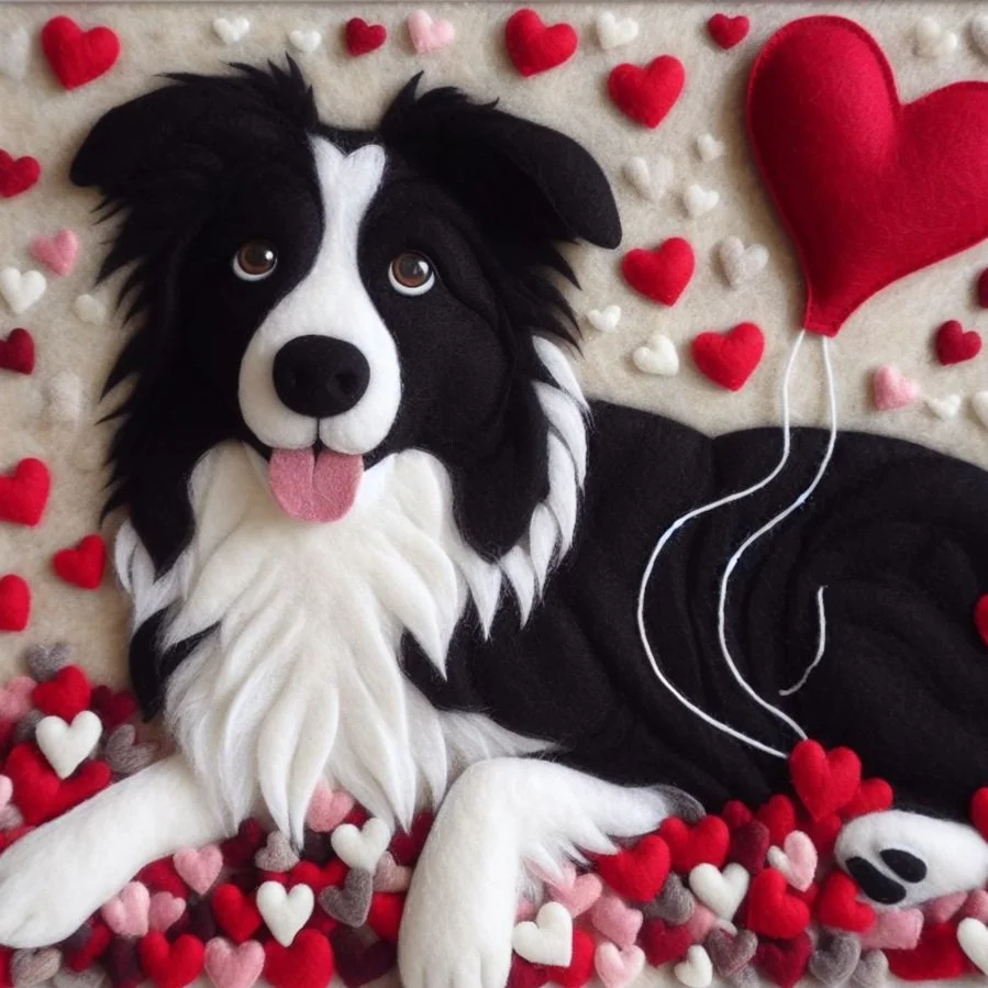 Border Terrier Valentine Card