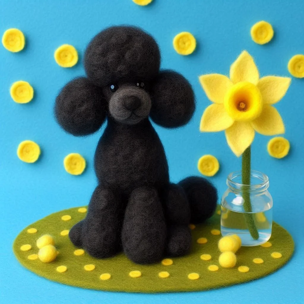 Toy Poodle Birthday Card