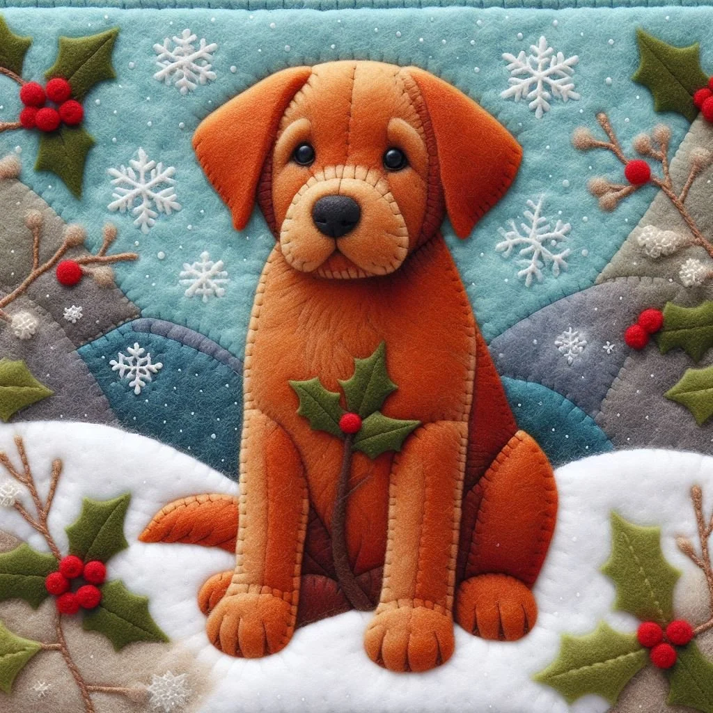 Fox Red Lab Pack of 5 Christmas Cards