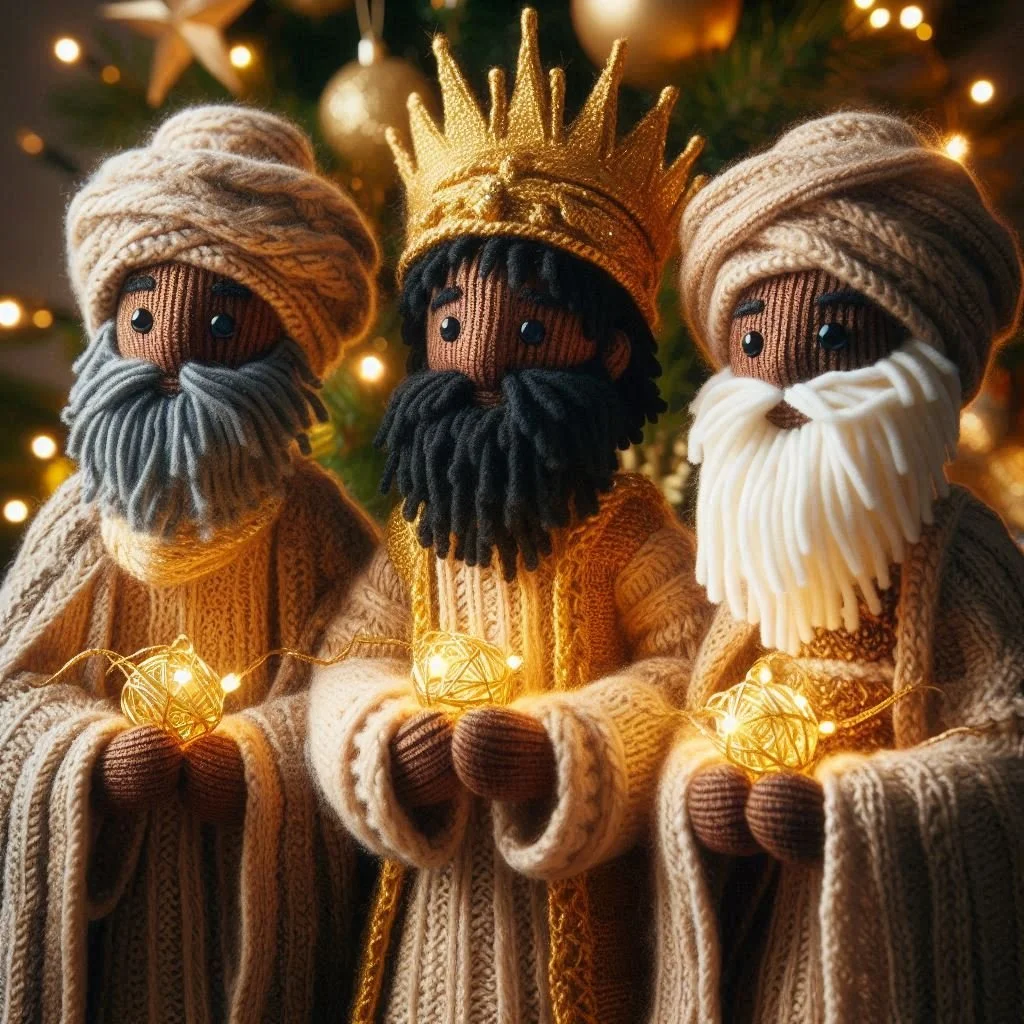 Three Kings Knitted Card