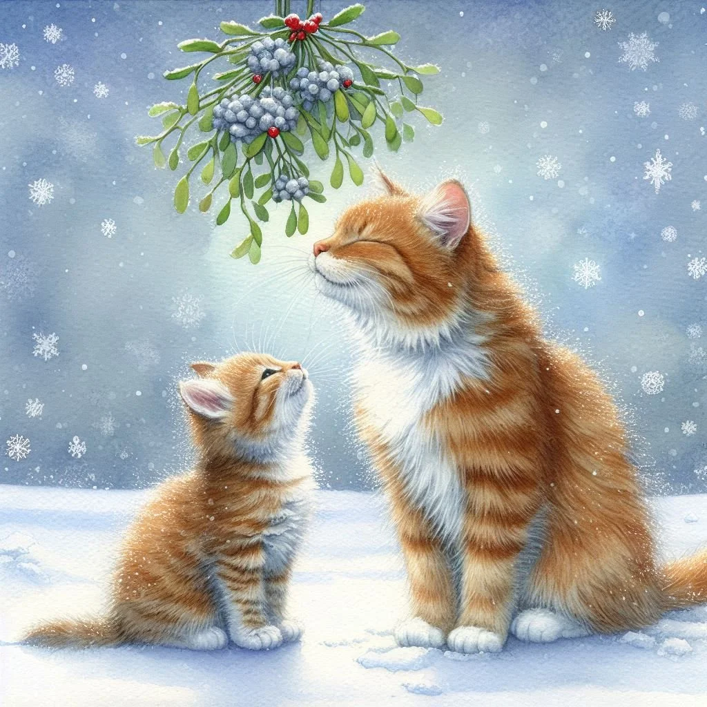 Ginger Cat Christmas Card
