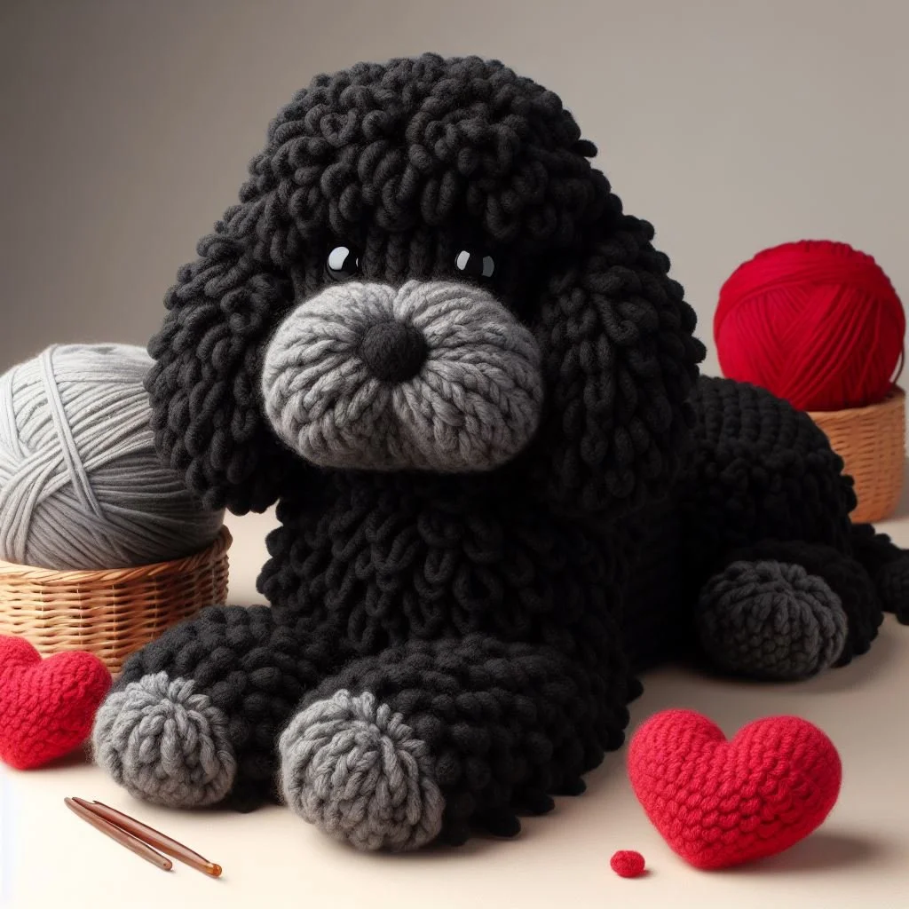 Black Cockapoo Valentines Card