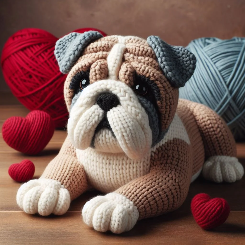 Bulldog Valentines Card