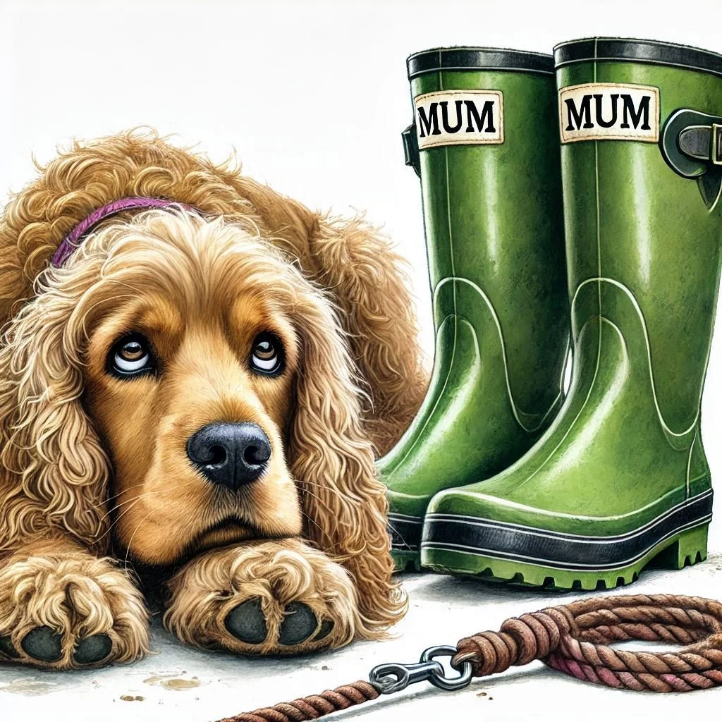 Gold Cocker Spaniel Mothers Day Card