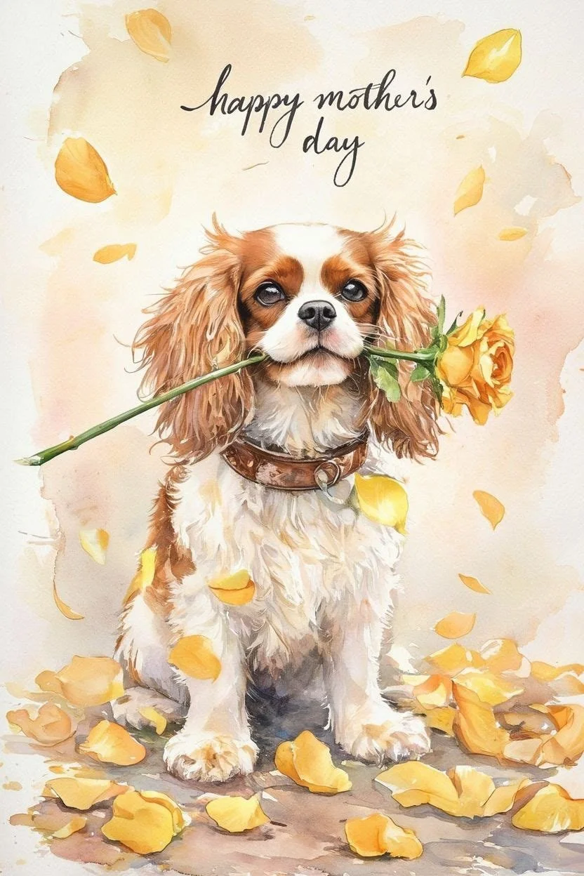 Cavalier Mothering Sunday Card