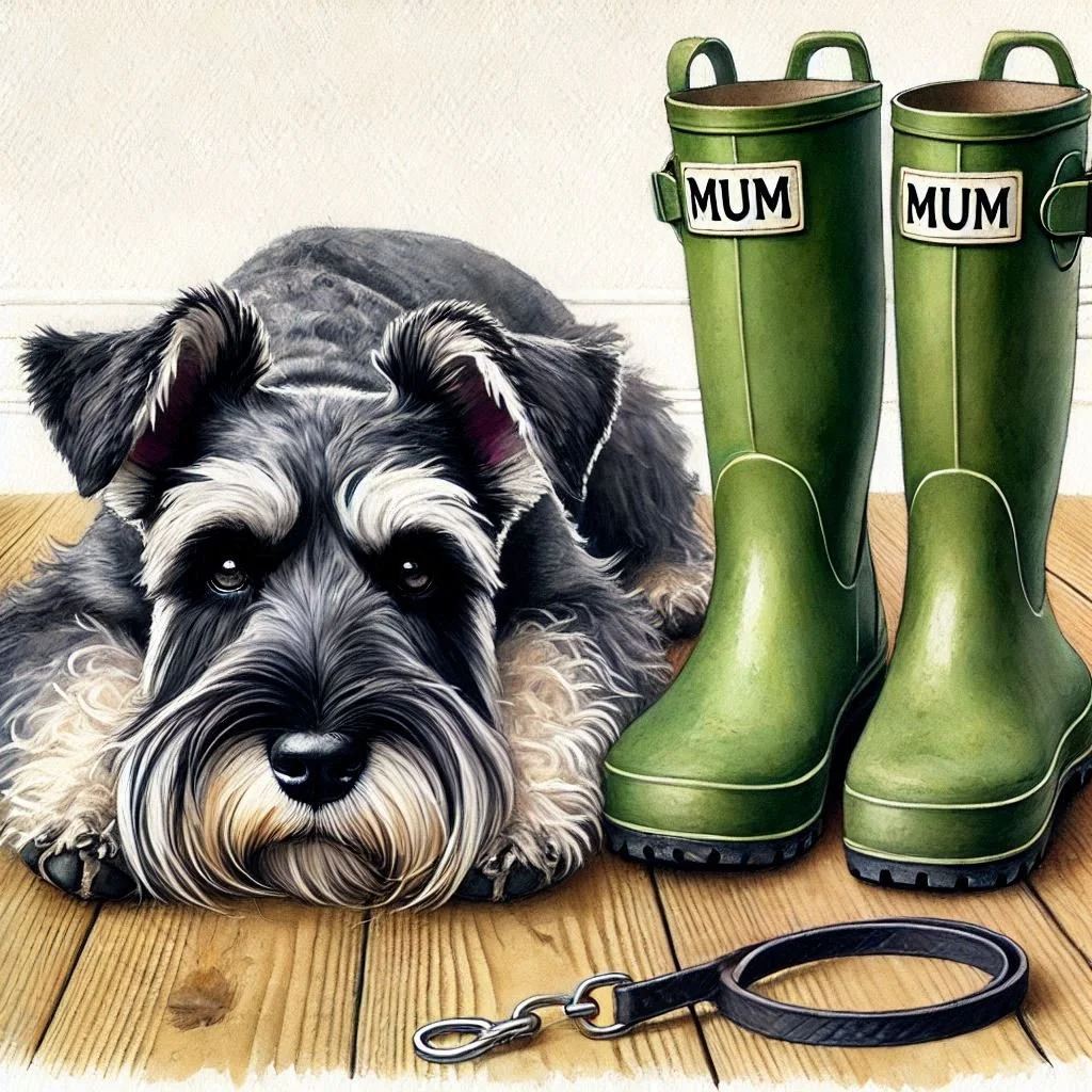 Grey Schnauzer Mothers Day Card