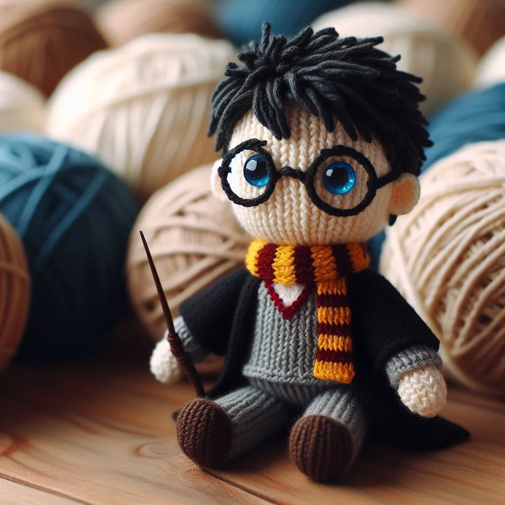 Knitted Harry Potter Birthday Card