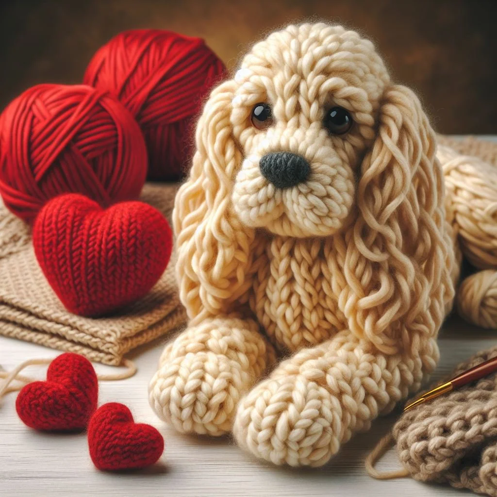 Golden Cocker Spaniel Valentines Card