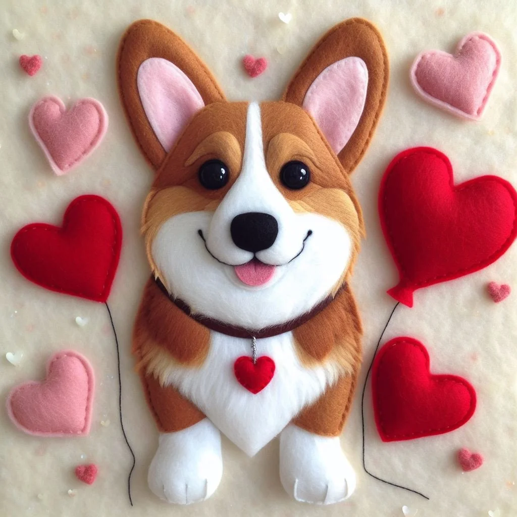 Corgi Valentine Card