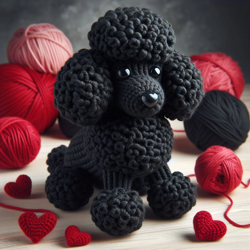 Black Poodle Valentine Card