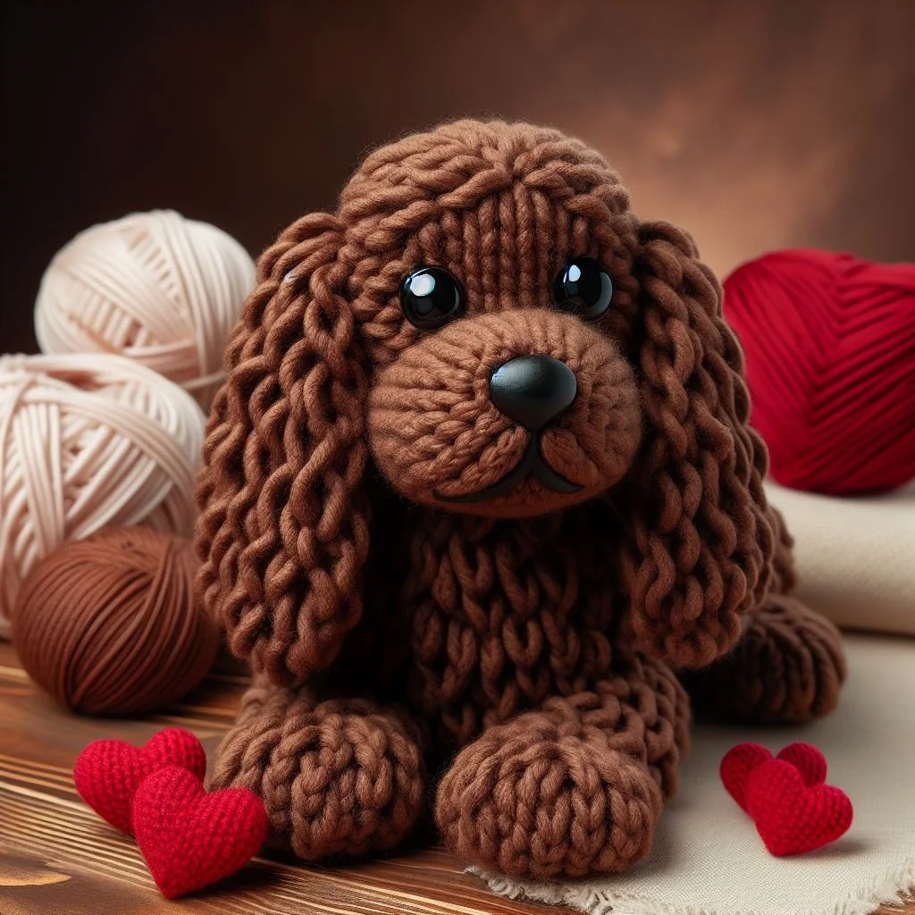 Brown Cocker Spaniel Valentines Card