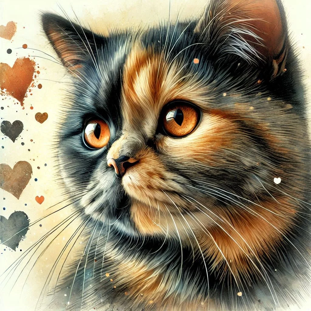 Tortoiseshell Cat Birthday Card