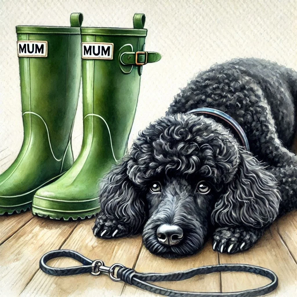Black Poodle Mothers Day Card