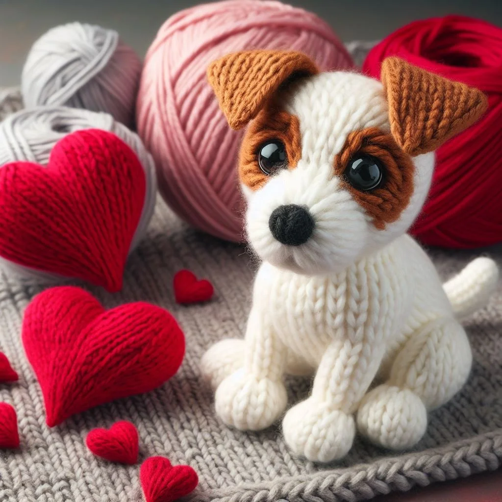 Knitted Dog Card