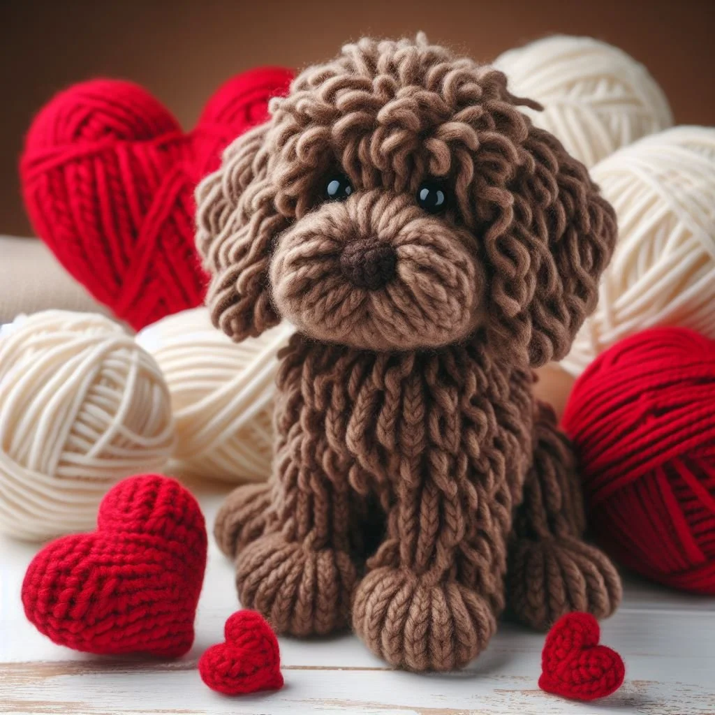 Chocolate Cockapoo Valentines Card