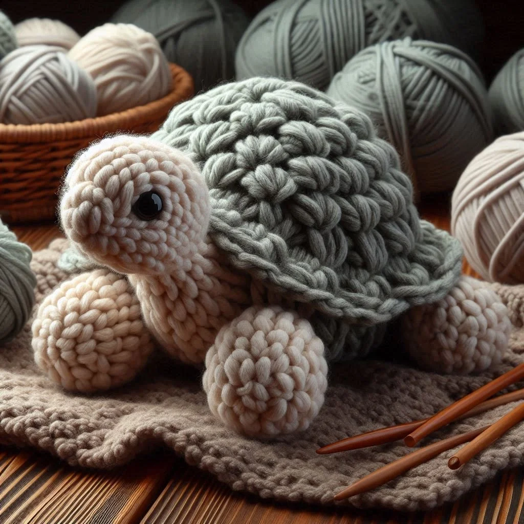 Knitted Turtle Greeting Card