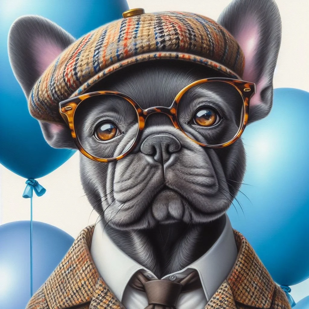 Blank French Bulldog Card