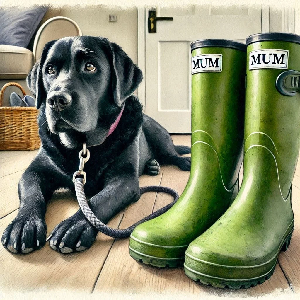 Black Lab Mothers Day Card