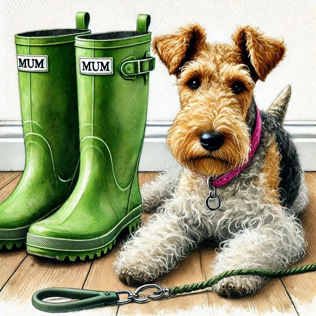 Wire Fox Terrier Mothers Day Card