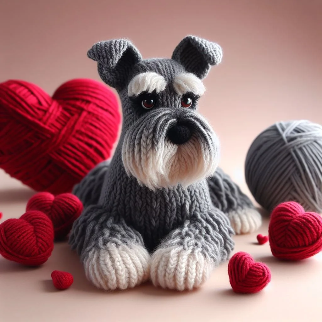 Grey Schnauzer Valentine Card