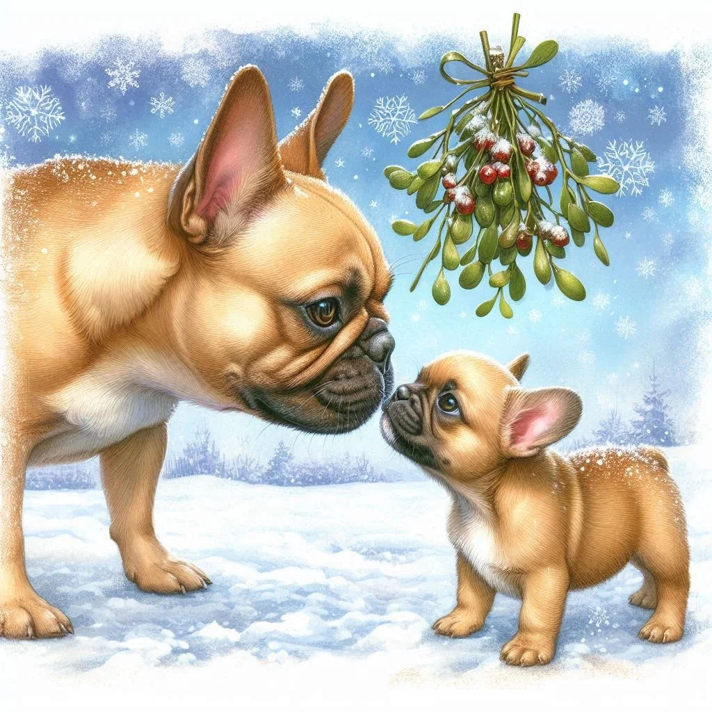Frenchie Puppy Christmas Card