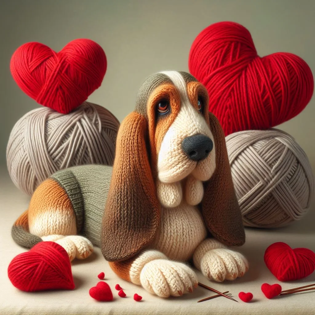 Basset Hound Valentine Card