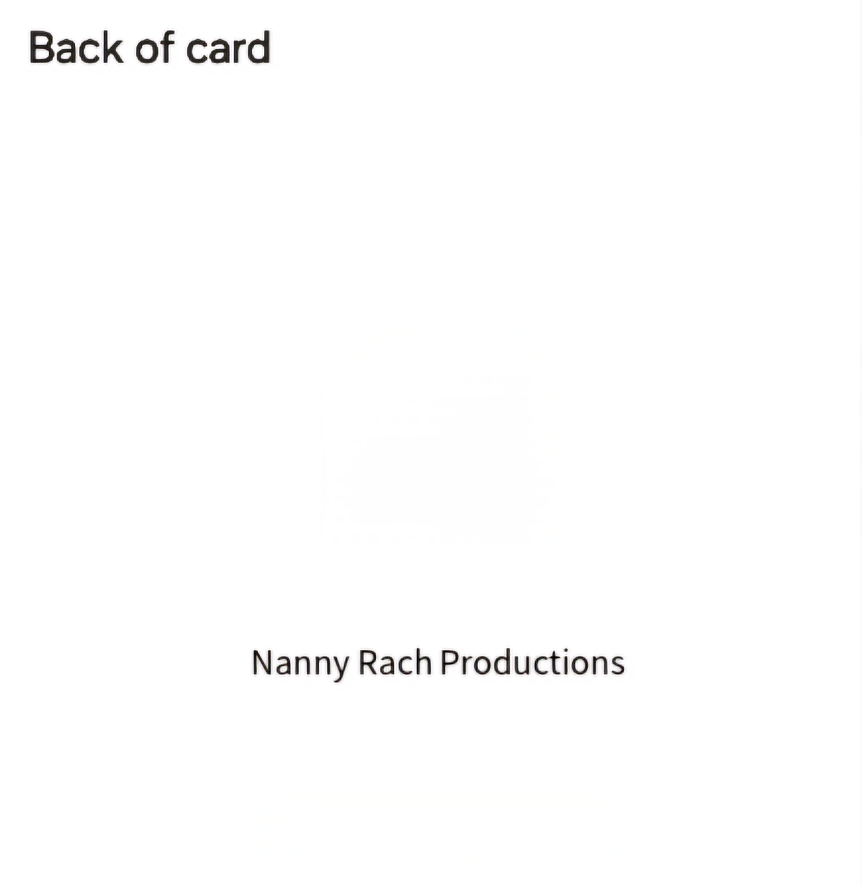Nanny Rach Cards