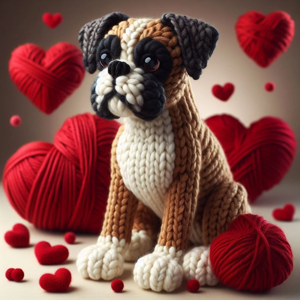 Boxer Dog Valentines Card