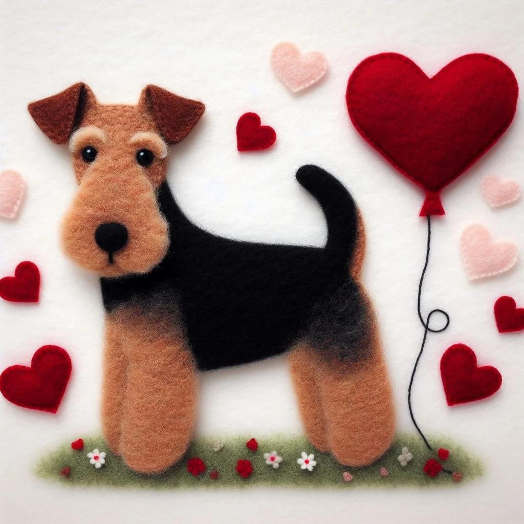 Airedale Valentine Card
