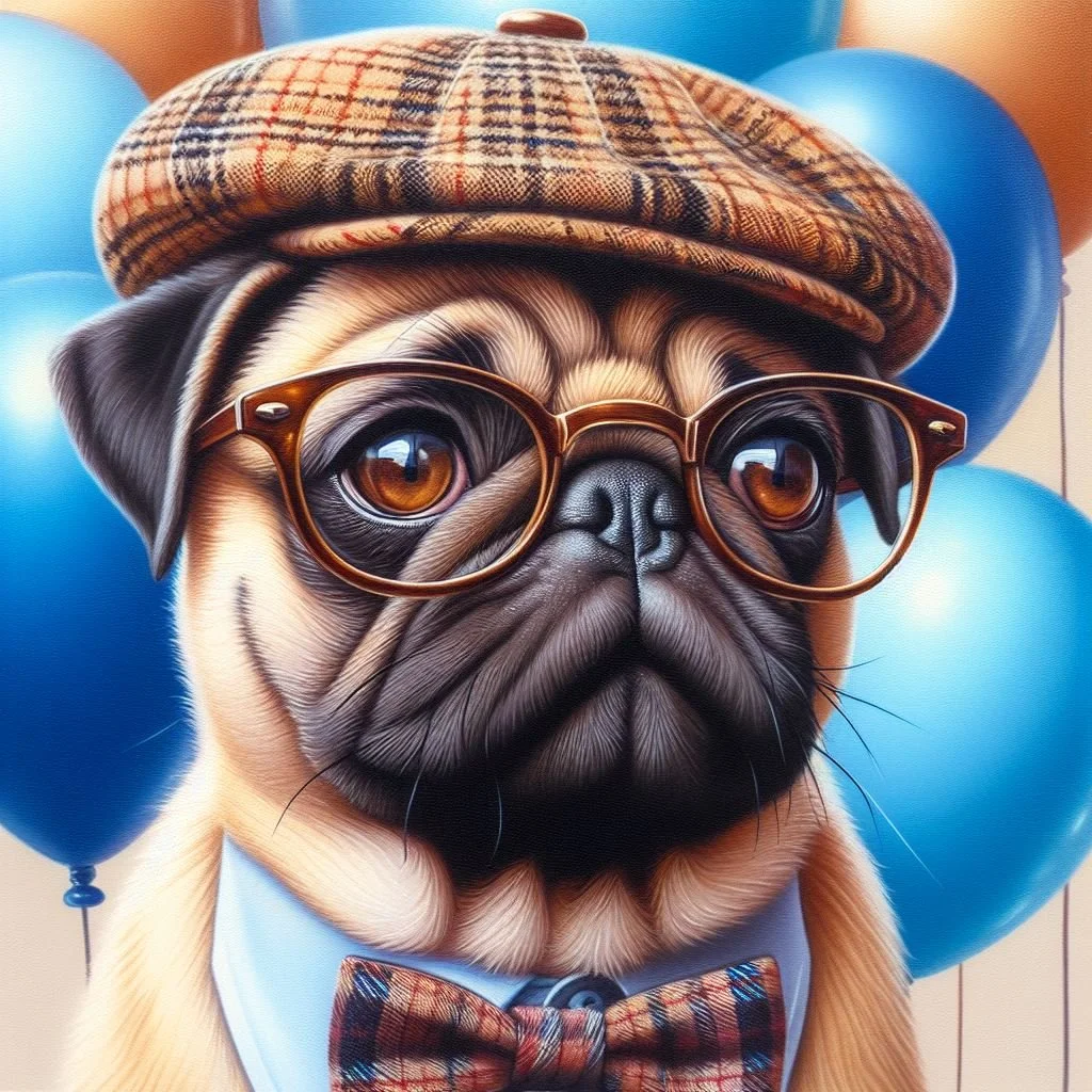 Tan Pug Fathers Day Card