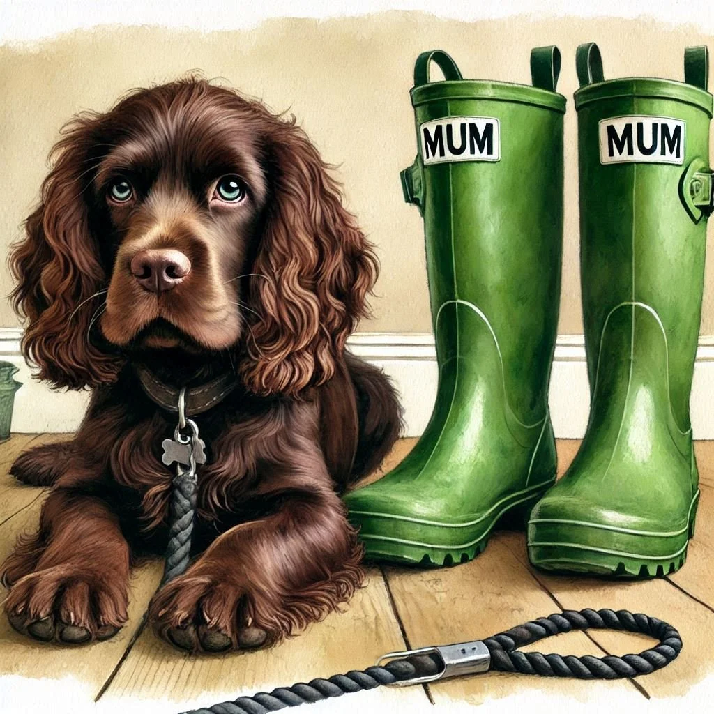 Brown Cocker Spaniel Mothers Day Card