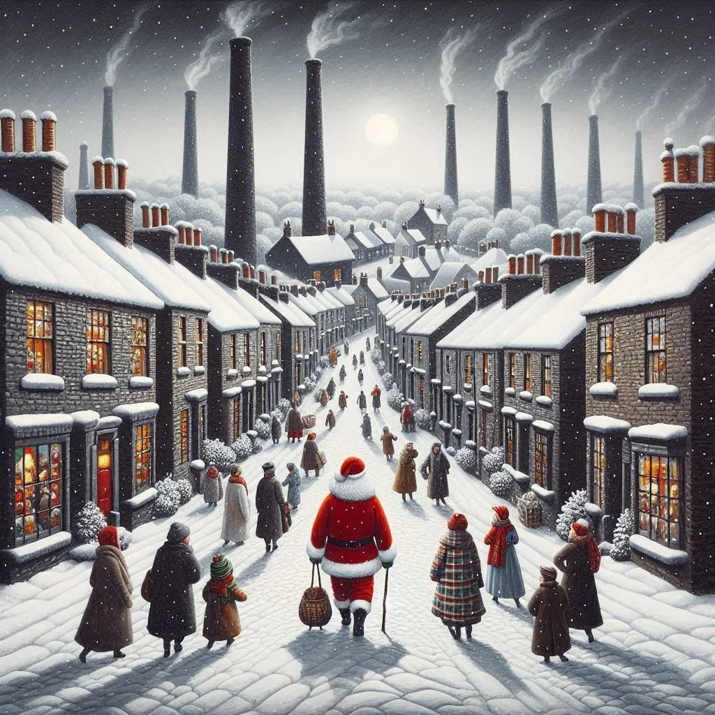 Lowry Father Christmas Card