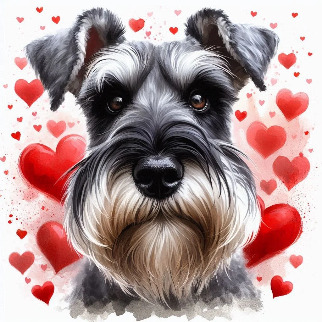 Schnauzer Valentine Car