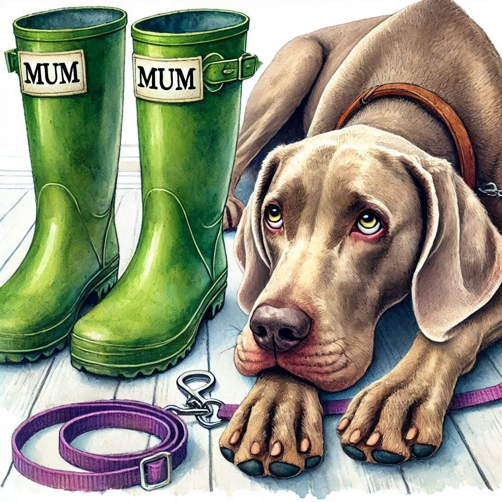 Weimaraner Mothers Day Card