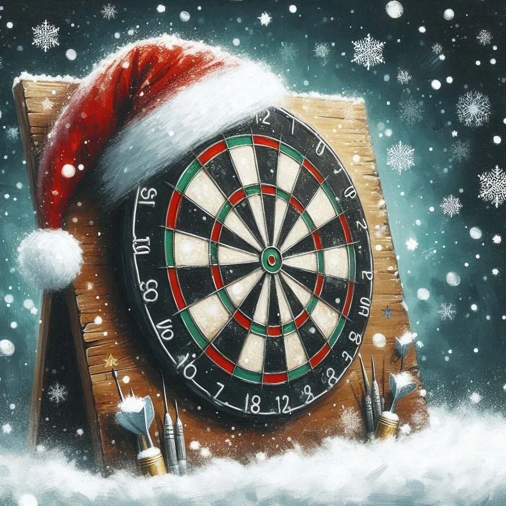 Dart Player Christmas Card