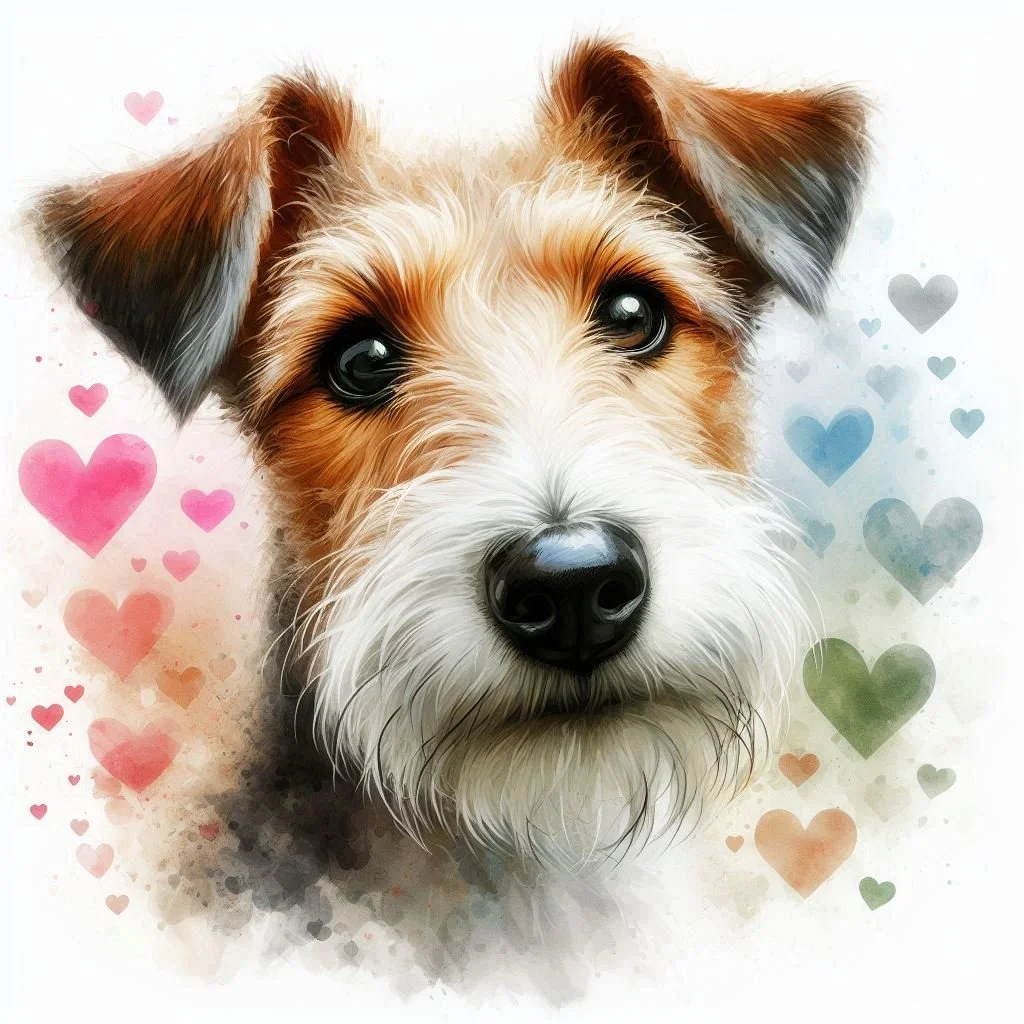 Wire Fox Terrier Valentine Card