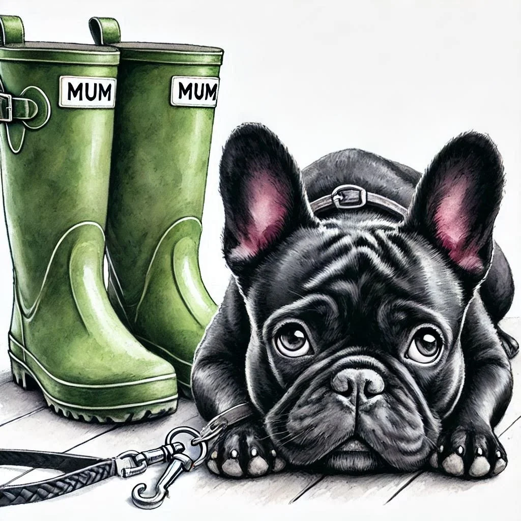 Black Frenchie Mothers Day Card