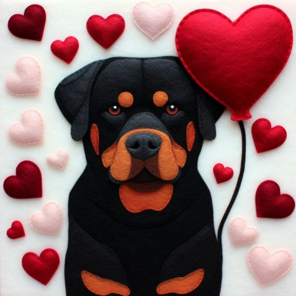 Rottie Valentine Card